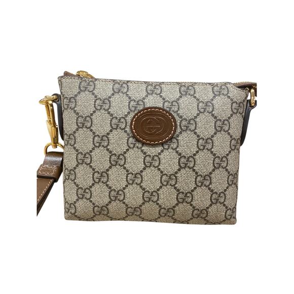NEW Gucci Messenger GG Supreme Monogram Crossbody Clutch Wristlet Bag - Picture 5 of 14